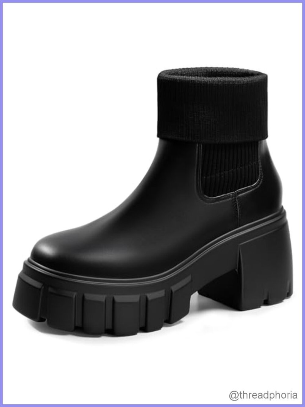 Chelsea Ankle Boots Chunky Heel Slip On Booties